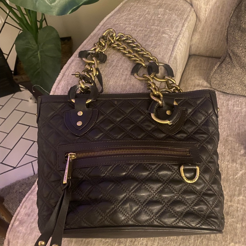 Marc Jacobs brown Quilted Chain Strap Bag